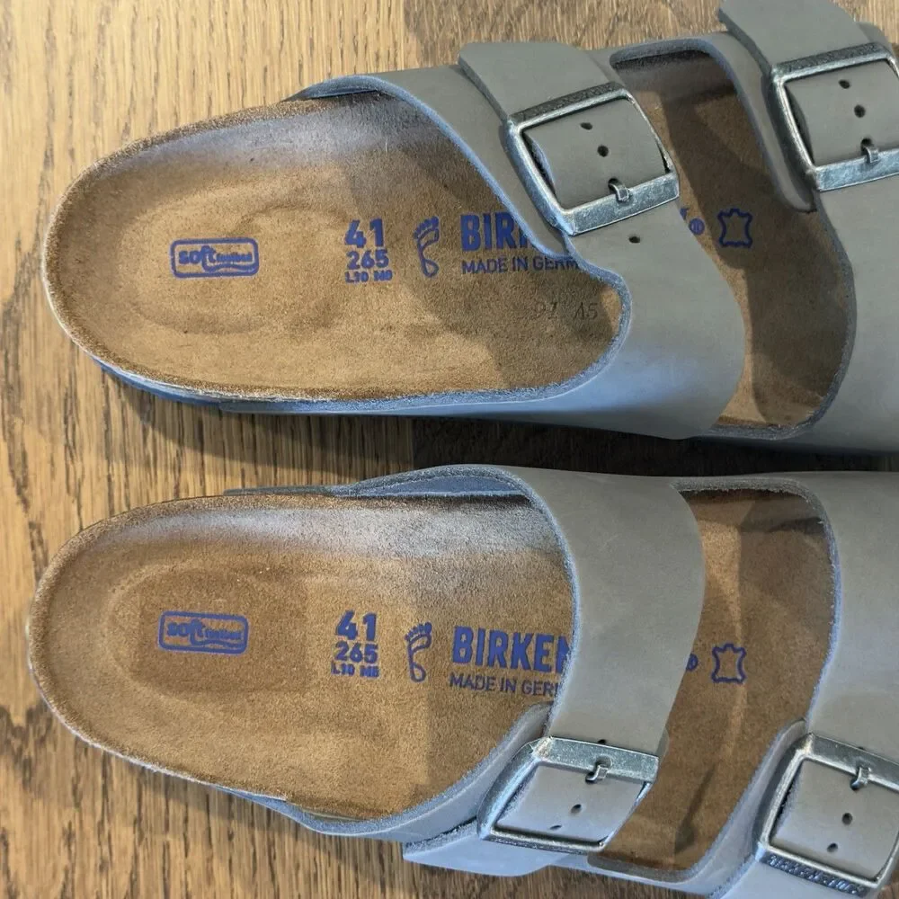 Birkenstock Arizona Birko Flor US Sz Men's 8/Women's 10 EUR 41 Basalt Gray